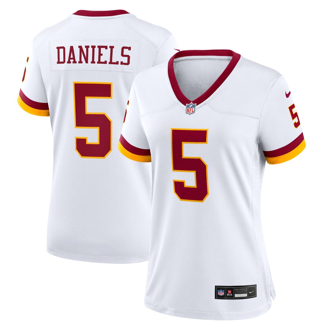 Jayden Daniels Washington Commanders Nike Women's Hail Raiser Alternate Game Jersey - Black