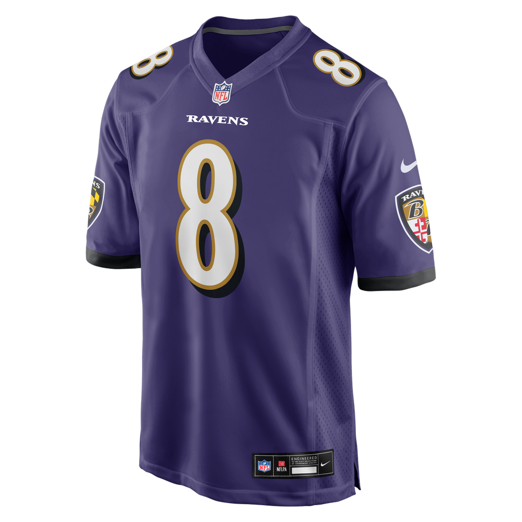 Lamar Jackson Baltimore Ravens Nike Game Official Jersey - Purple