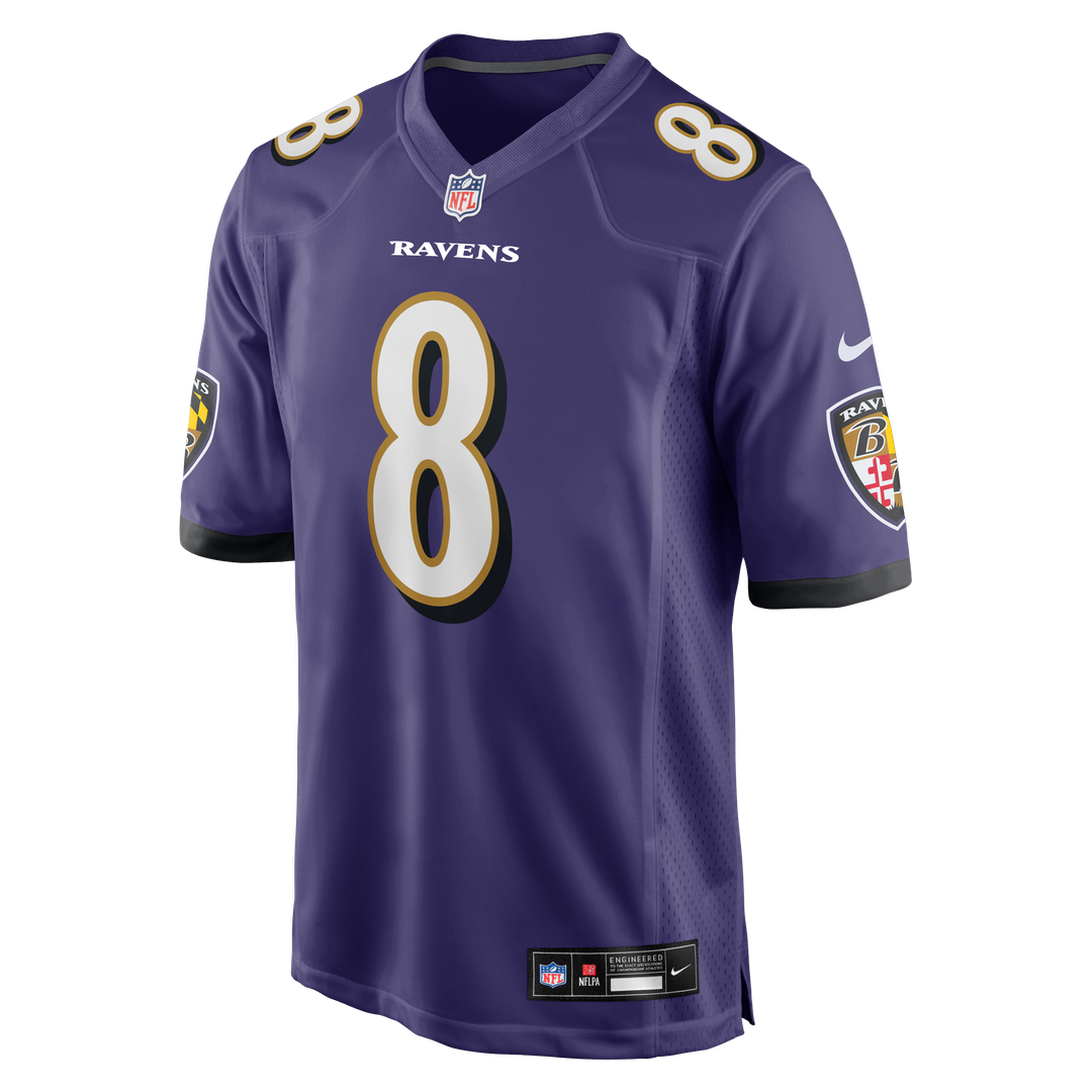 Lamar Jackson Baltimore Ravens Nike Game Official Jersey - Purple