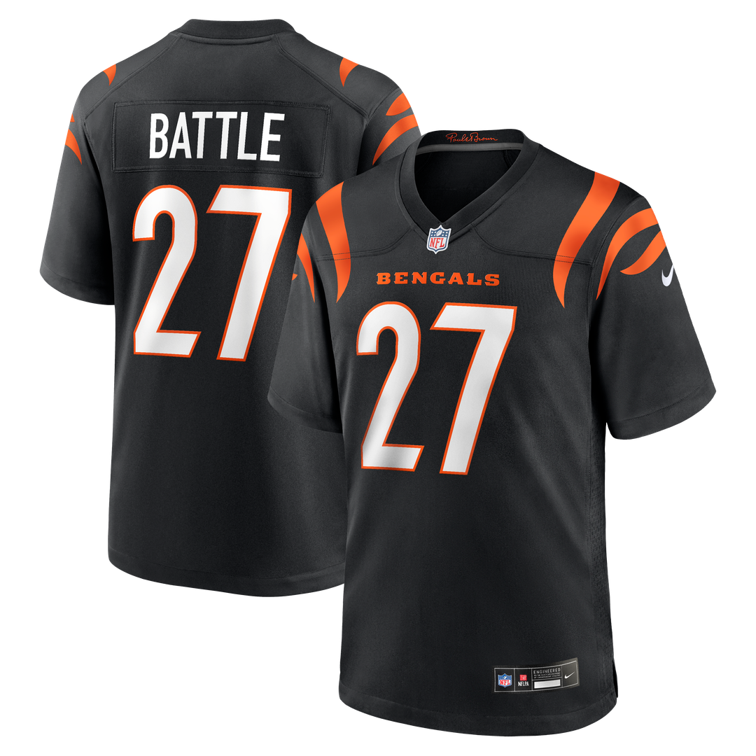 Jordan Battle Cincinnati Bengals Nike Team Game Jersey - Black