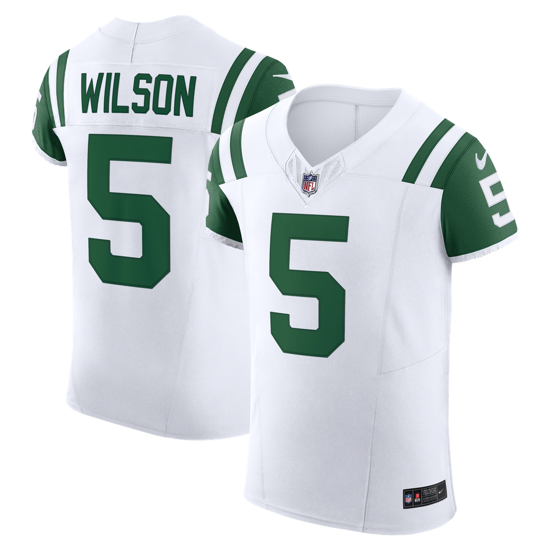 Garrett Wilson New York Jets Nike Classic Alternate Vapor F.U.S.E. Elite Official Jersey - White