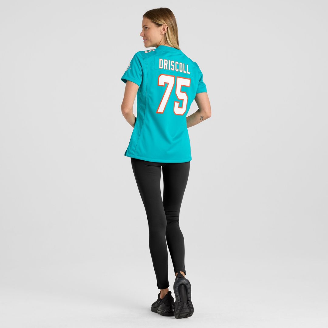 Jack Driscoll Miami Dolphins Nike Women's Team Game Jersey - Aqua