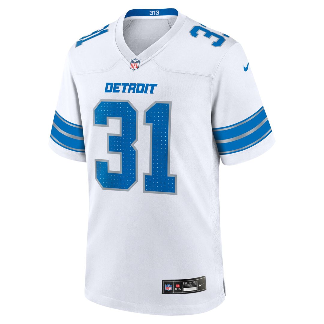 Kerby Joseph Detroit Lions Nike Game Official Jersey -  White