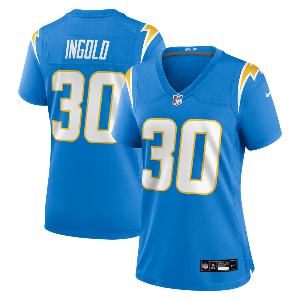 Alec Ingold Los Angeles Chargers Nike Women's Team Game Jersey - Powder Blue