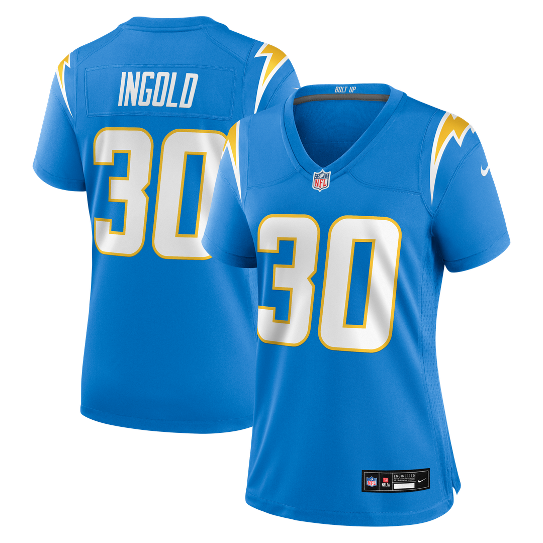 Alec Ingold Los Angeles Chargers Nike Women's Team Game Jersey - Powder Blue