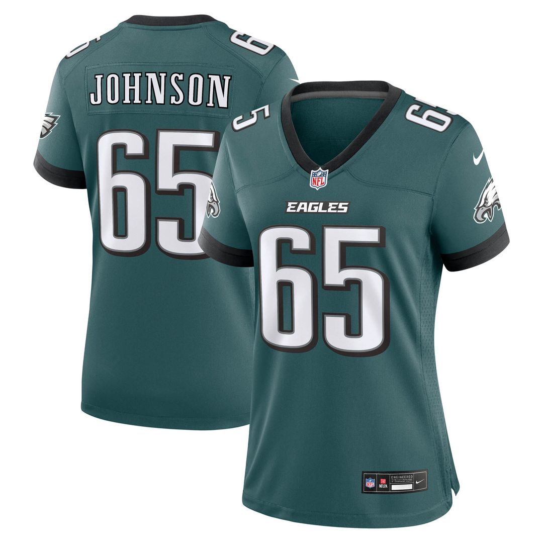 Lane Johnson Philadelphia Eagles Nike Women's Team Game Jersey - Midnight Green