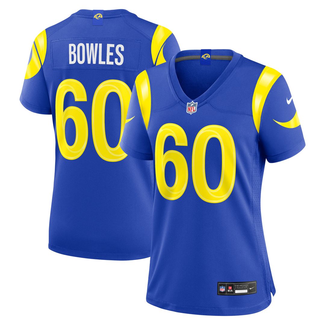 Wyatt Bowles Los Angeles Rams Nike Women's Team Game Official Jersey -  Royal