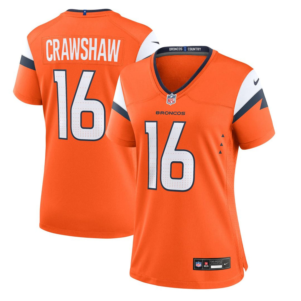 Jeremy Crawshaw Denver Broncos Nike Women's Team Game Jersey - Orange