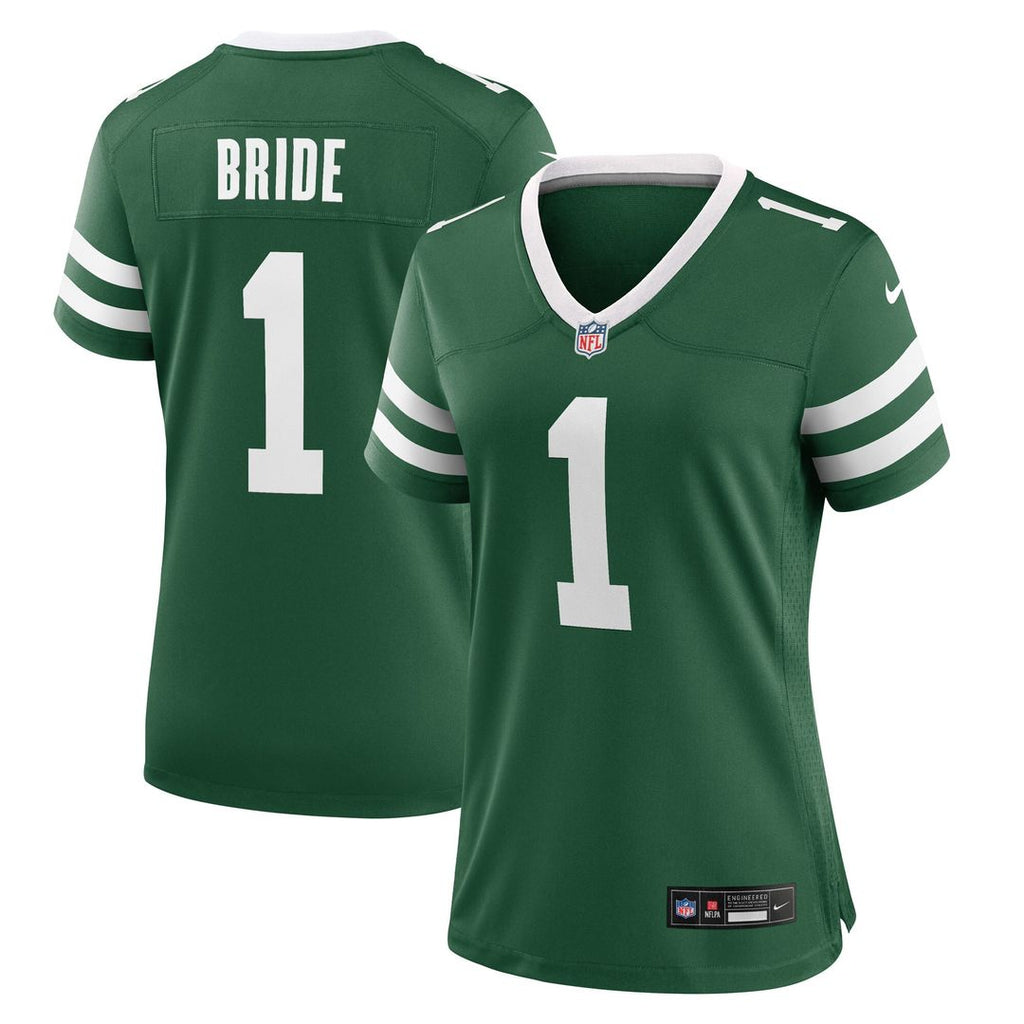 Number 1 Bride New York Jets Nike Women's Game Official Jersey - Legacy Green
