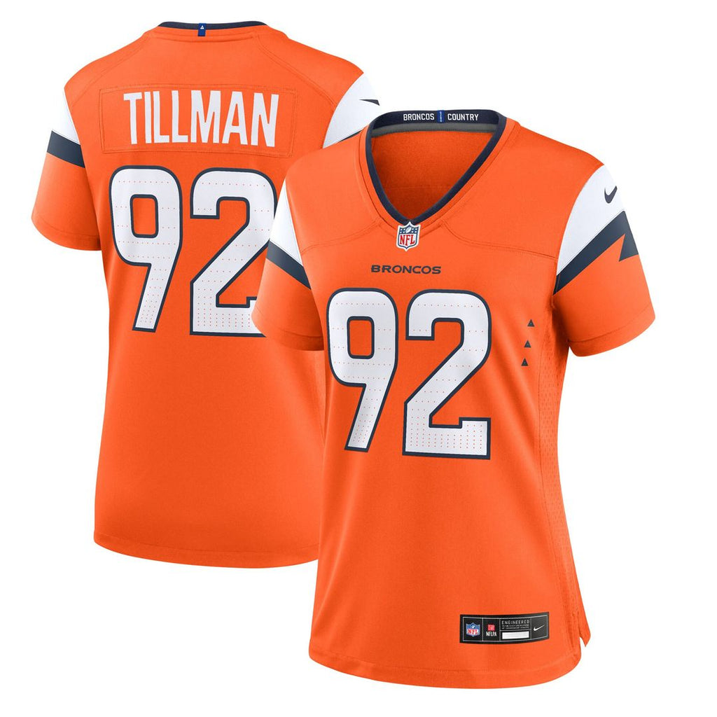Dondrea Tillman Denver Broncos Nike Women's Team Game Official Jersey -  Orange