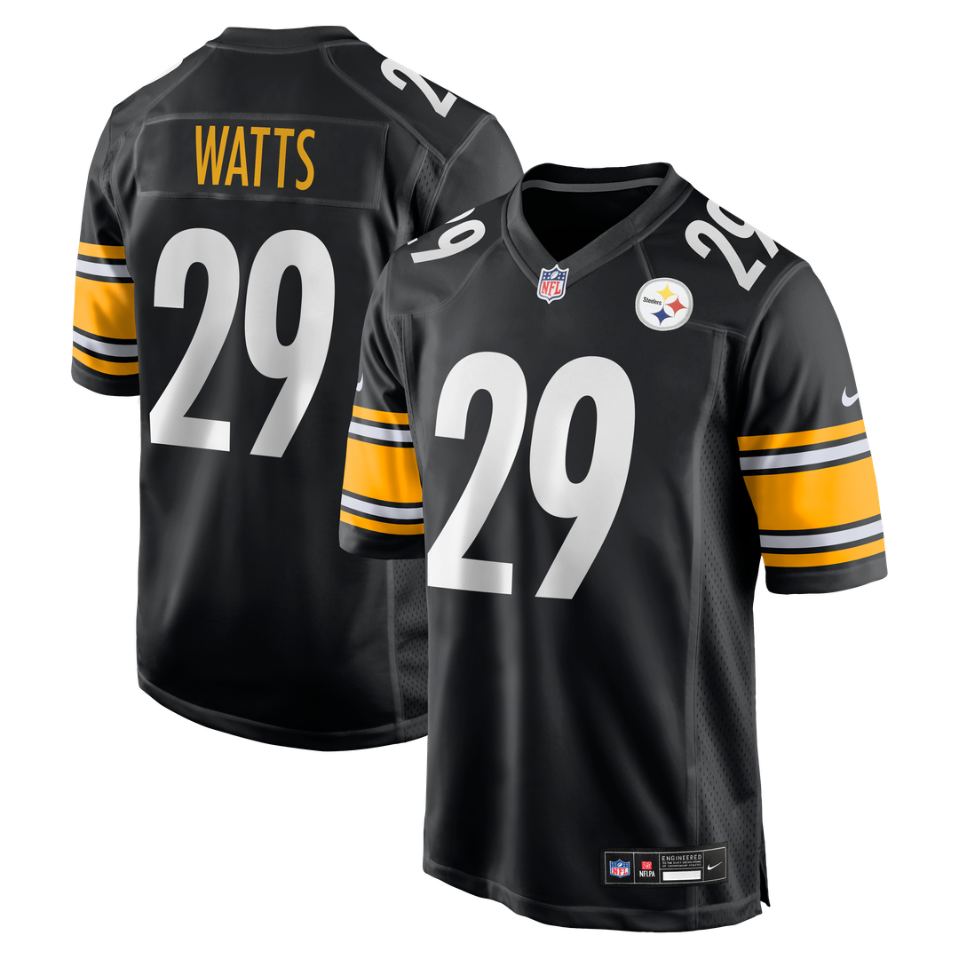 Ryan Watts Pittsburgh Steelers Nike  Game Official Jersey -  Black