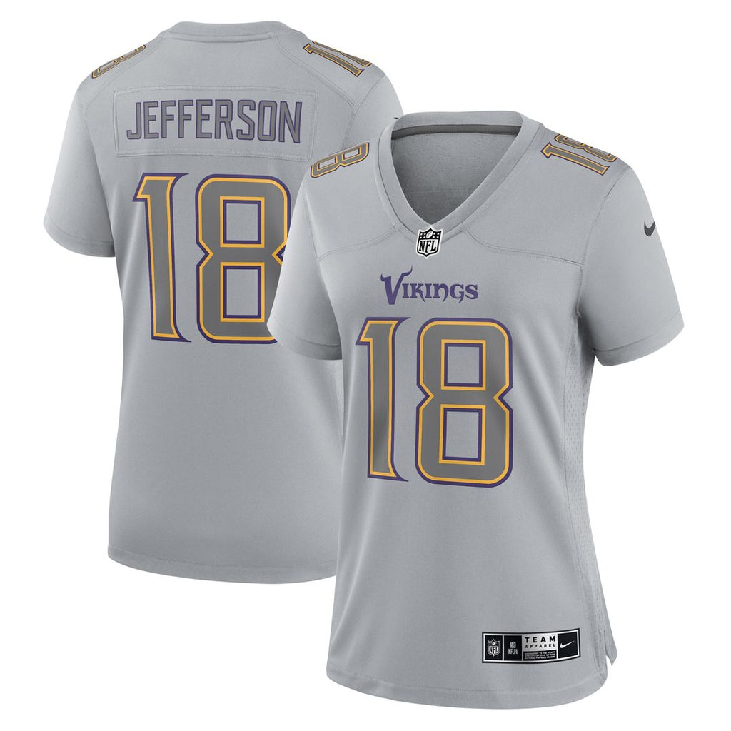 Justin Jefferson Minnesota Vikings Nike Women's Atmosphere Fashion Game Official Jersey - Gray