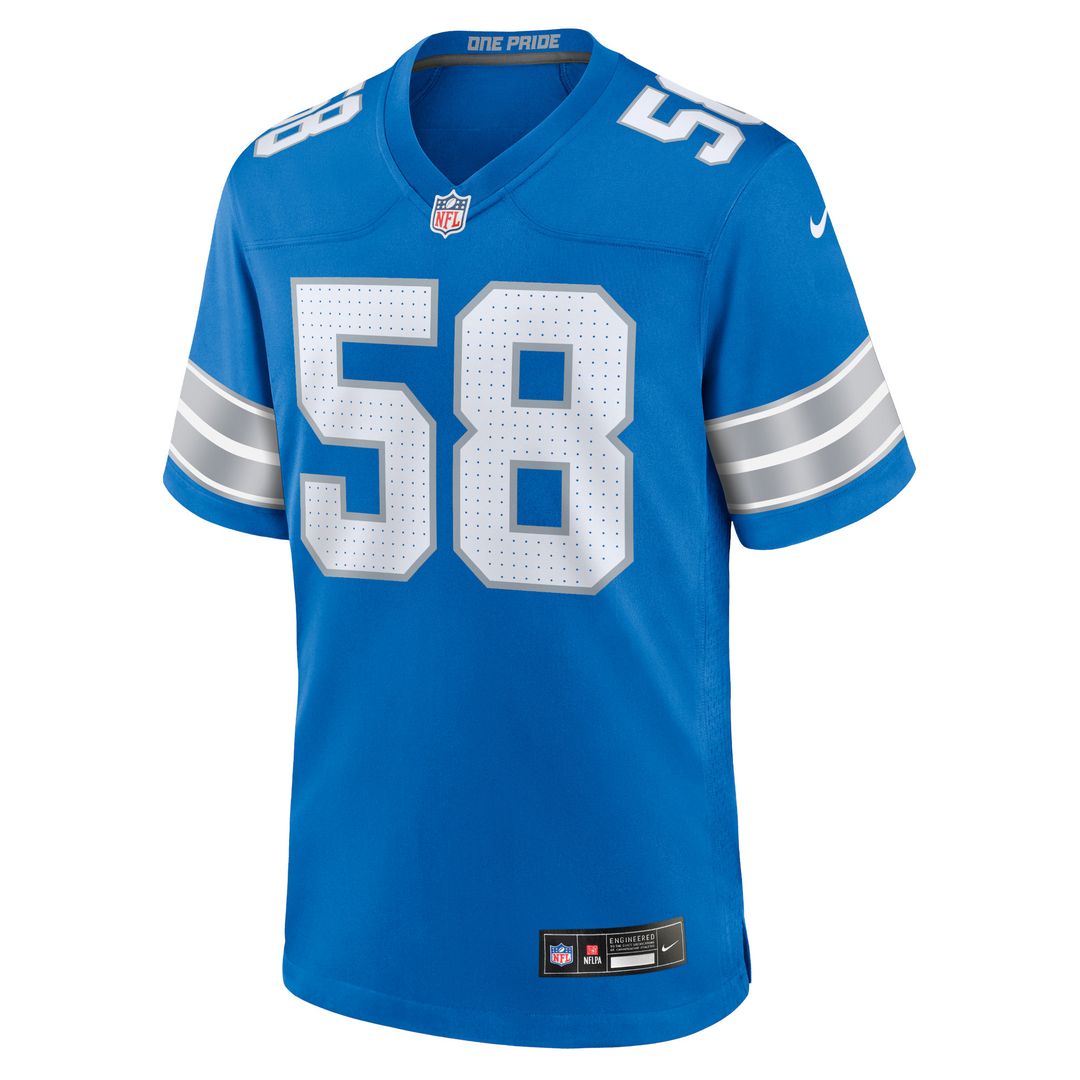 Penei Sewell Detroit Lions Nike Game Official Jersey - Blue