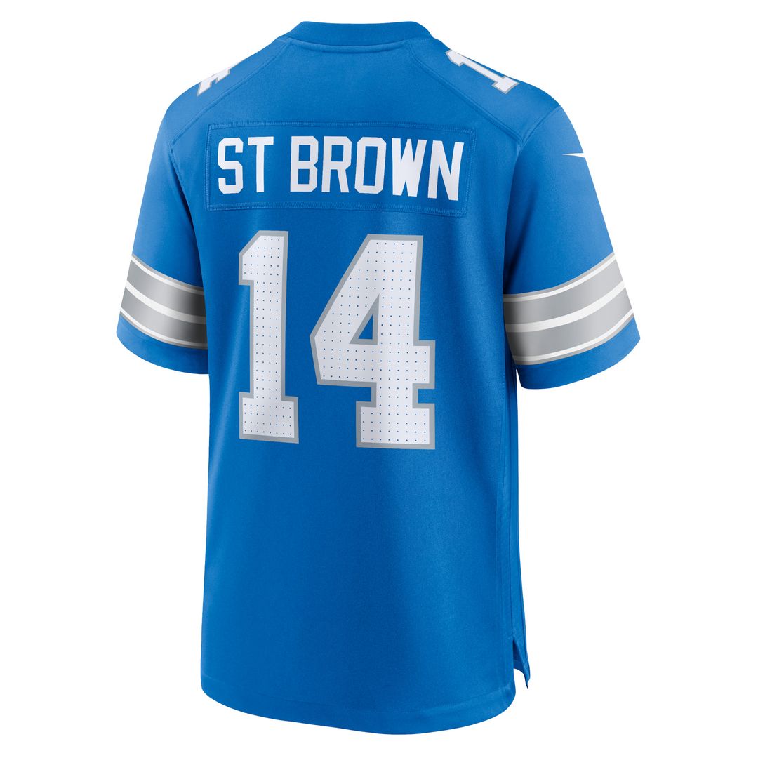 Amon-Ra St. Brown Detroit Lions Nike Game Official Jersey - Blue