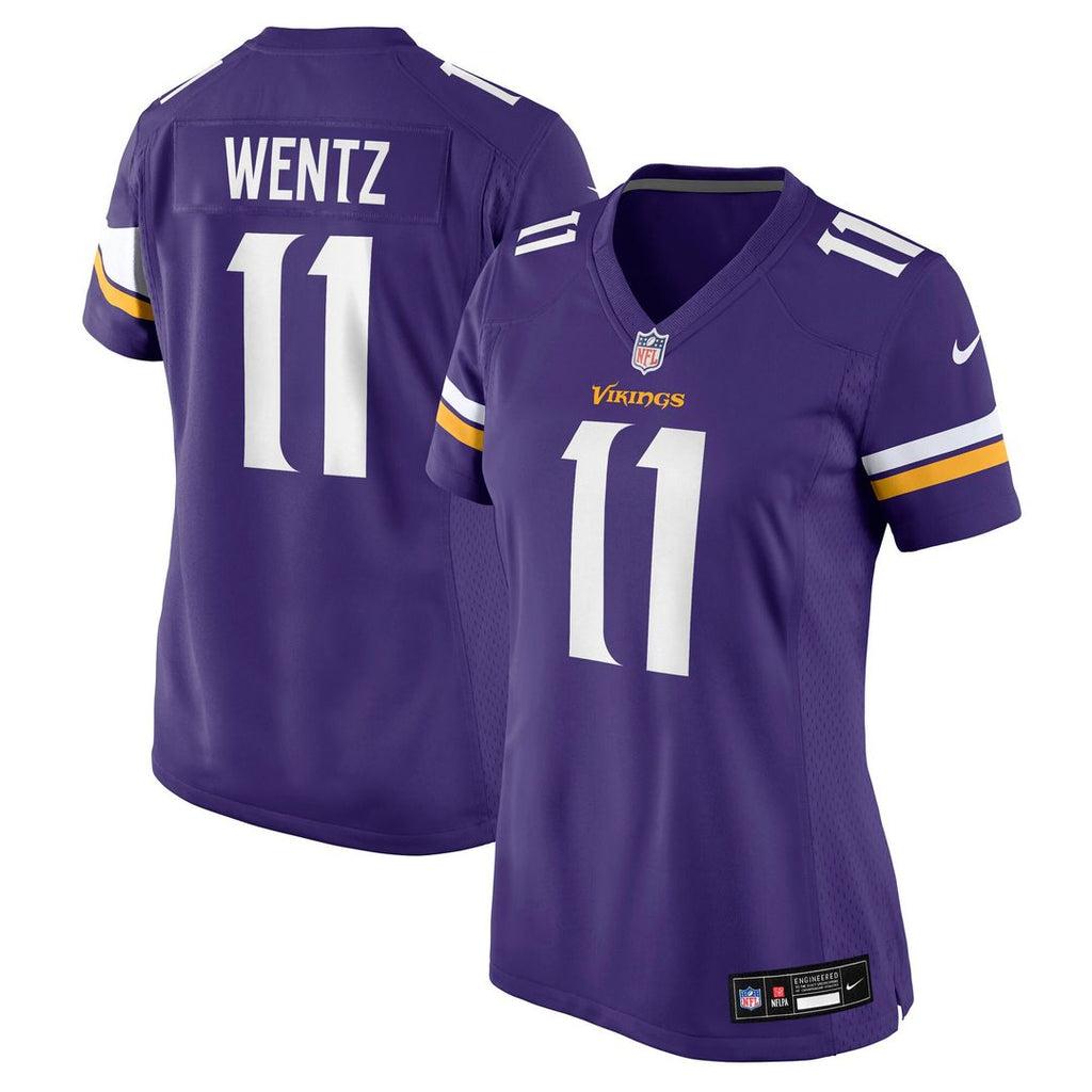 Carson Wentz Minnesota Vikings Nike Women's Team Game Jersey - Purple