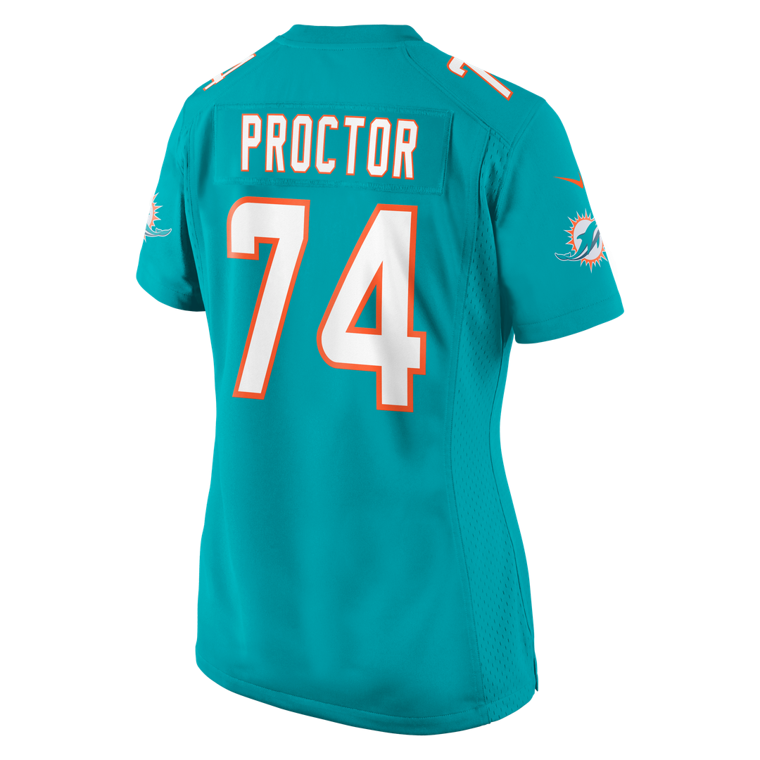 Kadyn Proctor Miami Dolphins Nike Women's Team Game Official Jersey - Aqua