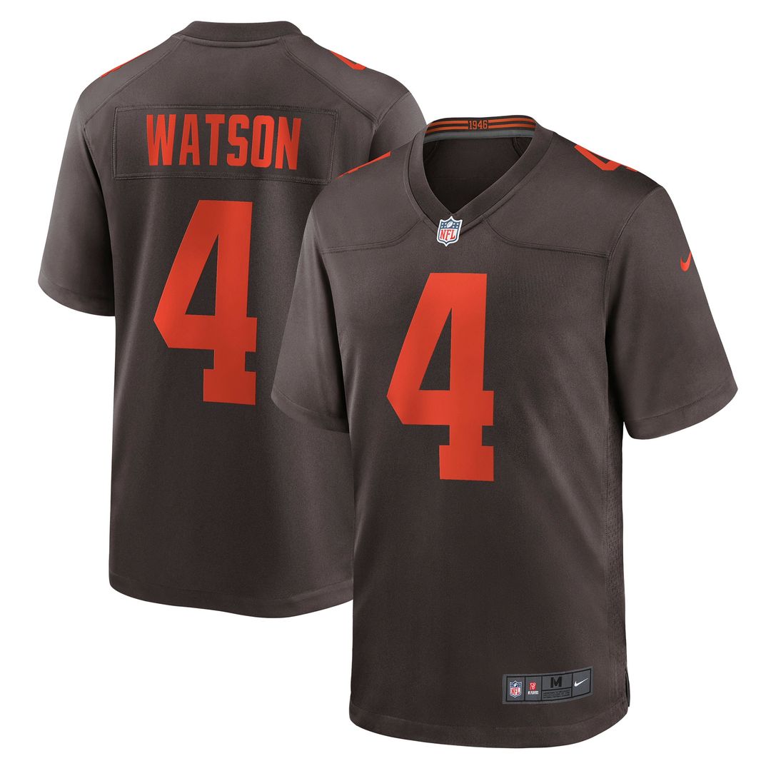 Deshaun Watson Cleveland Browns Nike Alternate Game Official Jersey - Brown