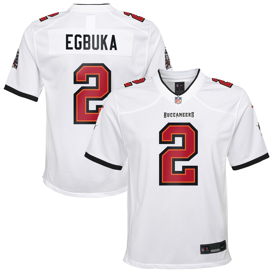 Emeka Egbuka Tampa Bay Buccaneers Nike Youth White Game Jersey - White