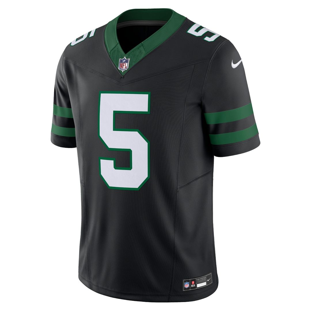 Garrett Wilson New York Jets Nike Alternate Vapor F.U.S.E. Limited Jersey - Legacy Black