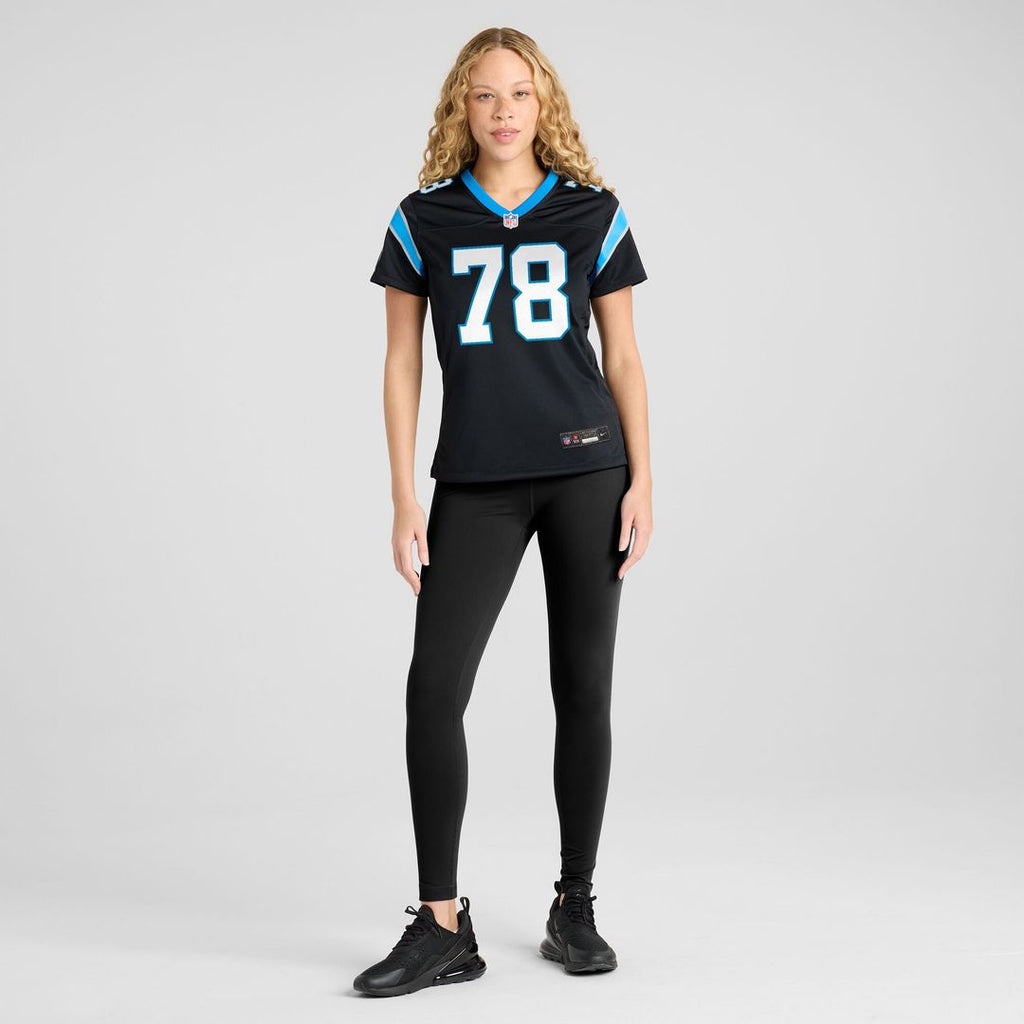 Popo Aumavae Carolina Panthers Nike Women's Team Game Official Jersey -  Black