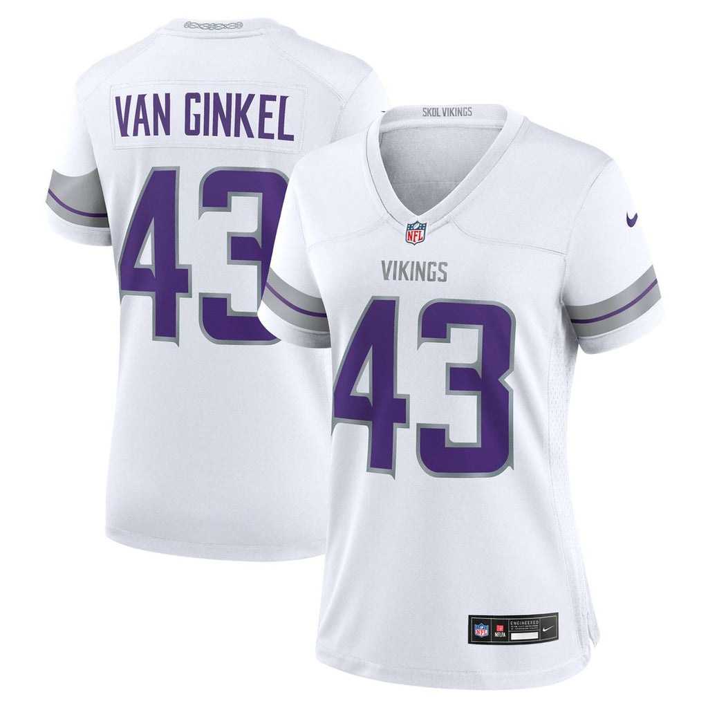 Andrew Van Ginkel Minnesota Vikings Nike Women's Alternate Game Official Jersey -  White