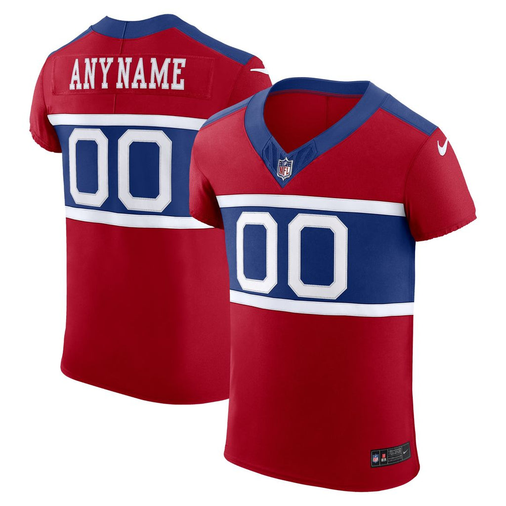 New York Giants Nike Alternate Vapor F.U.S.E. Elite Custom Official Jersey -  Red