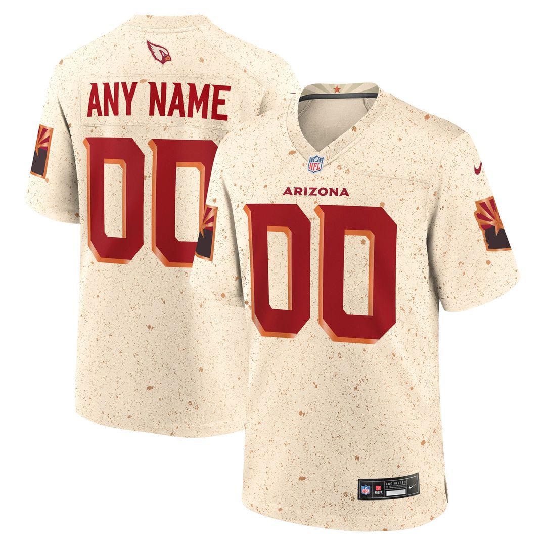 Arizona Cardinals Nike 2025 Rivalries Collection Custom Game Official Jersey - Natural