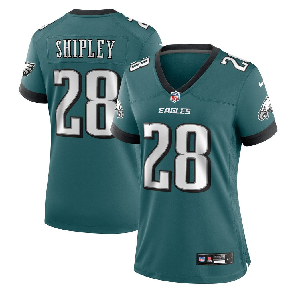 Will Shipley Philadelphia Eagles Nike Women's Team Game Official Jersey - Midnight Green