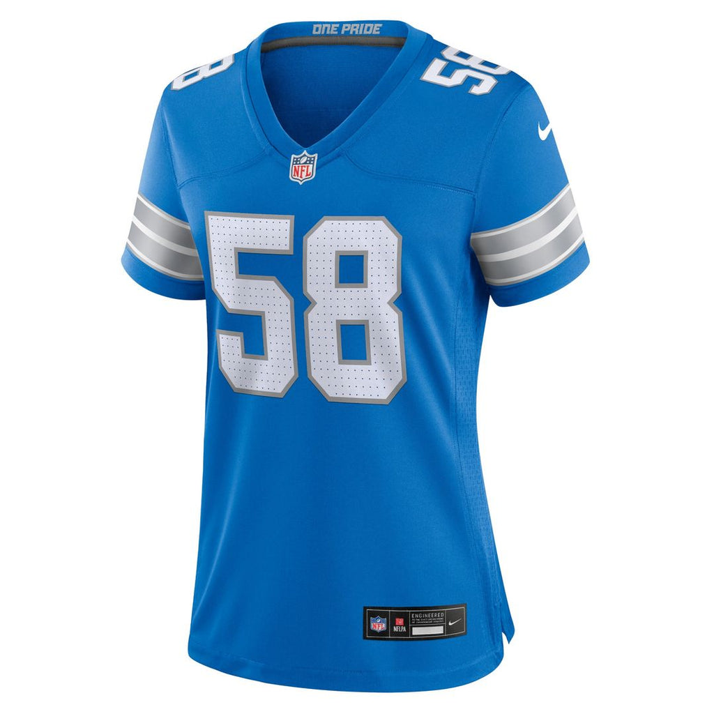 Penei Sewell Detroit Lions Nike Women's 2nd Alternate Game Official Jersey - Black