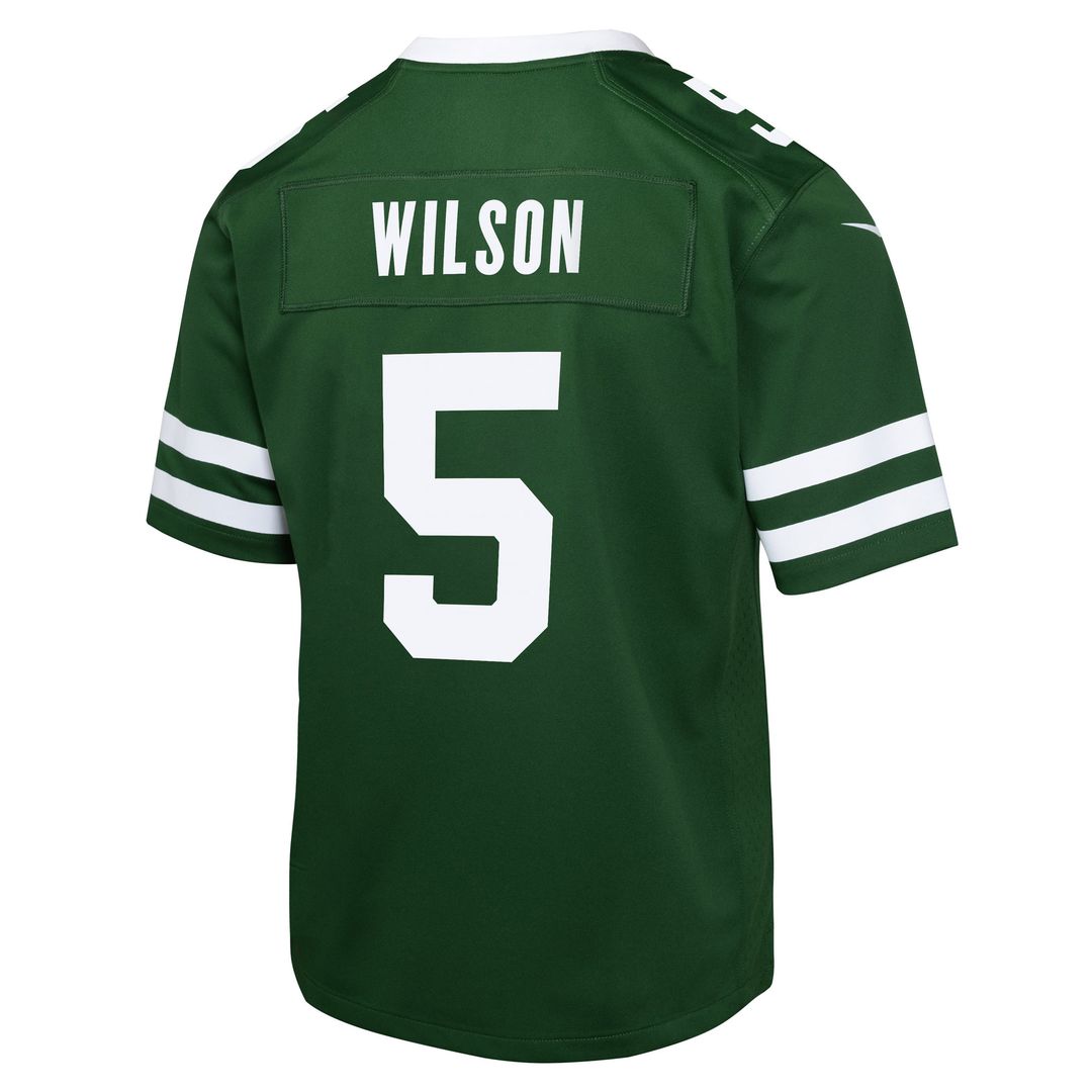 Garrett Wilson New York Jets Nike Youth Game Official Jersey - Green