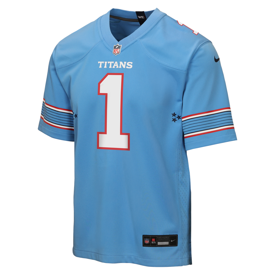 Cameron Ward Tennessee Titans Nike Youth Game Official Jersey - Light Blue