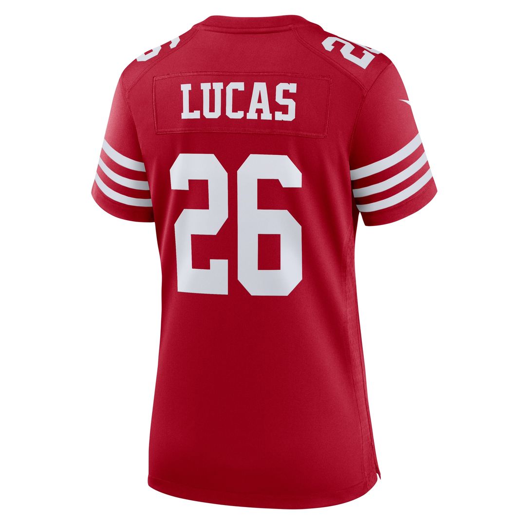 Chase Lucas San Francisco 49ers Nike Women's Team Game Official Jersey -  Scarlet