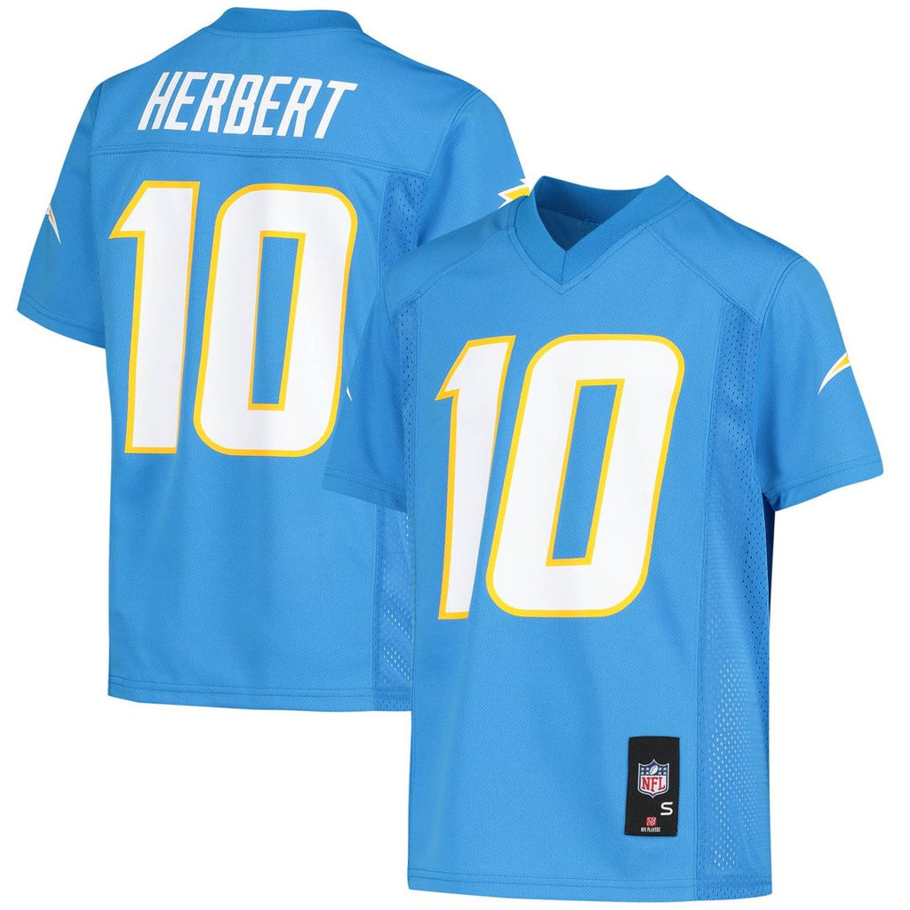 Justin Herbert Los Angeles Chargers Youth Player Replica Jersey - Powder Blue