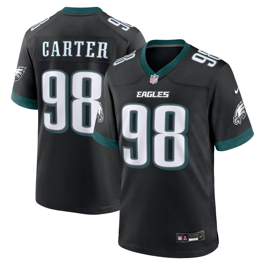 Jalen Carter Philadelphia Eagles Nike Team Game Official Jersey -  Midnight Green