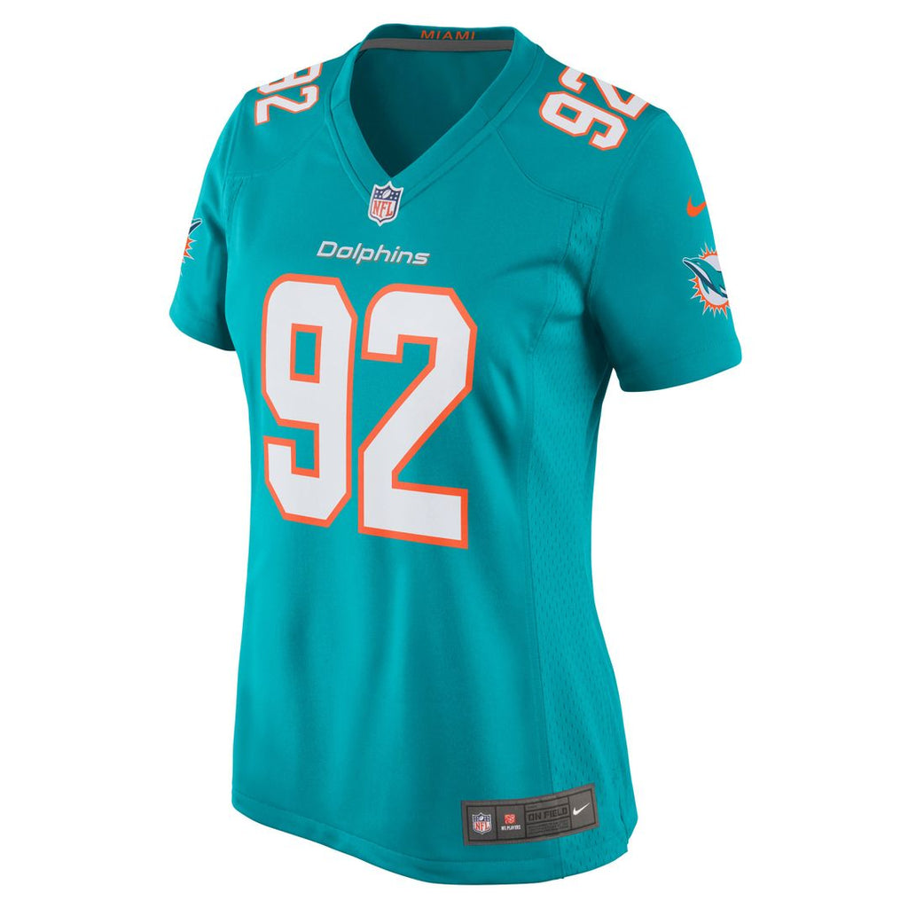 Zach Sieler Miami Dolphins Nike Women's Game Official Jersey - Aqua