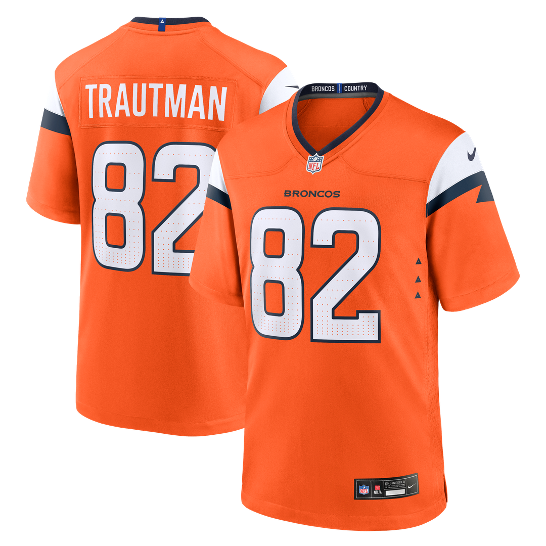 Adam Trautman Denver Broncos Nike Team Game Jersey - Orange