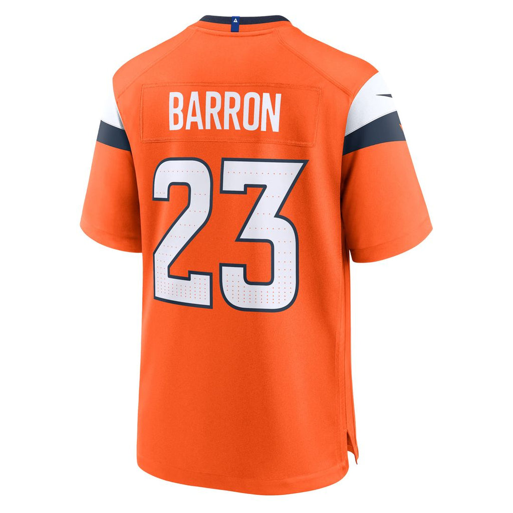 Jahdae Barron Denver Broncos Nike Team Game Jersey - Orange
