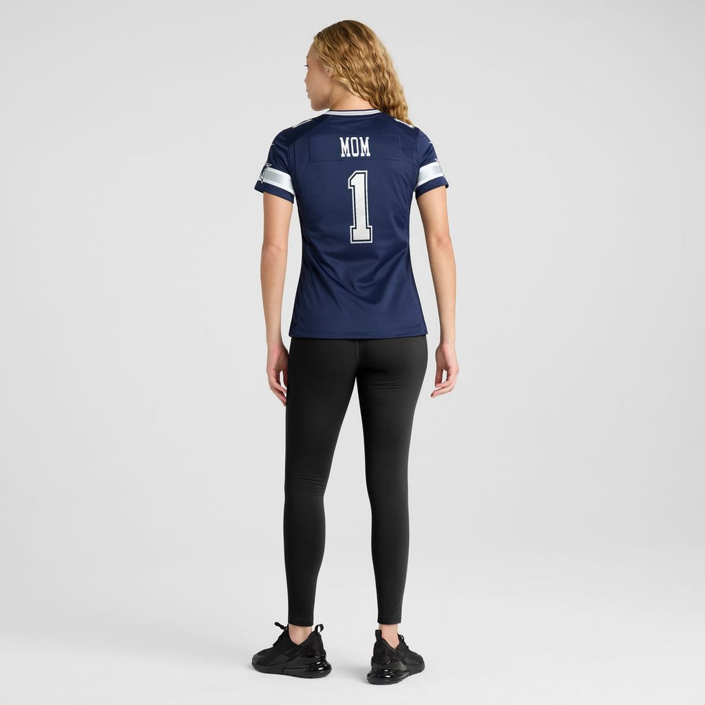 Number 1 Mom Dallas Cowboys Nike Women's Game Official Jersey - Navy