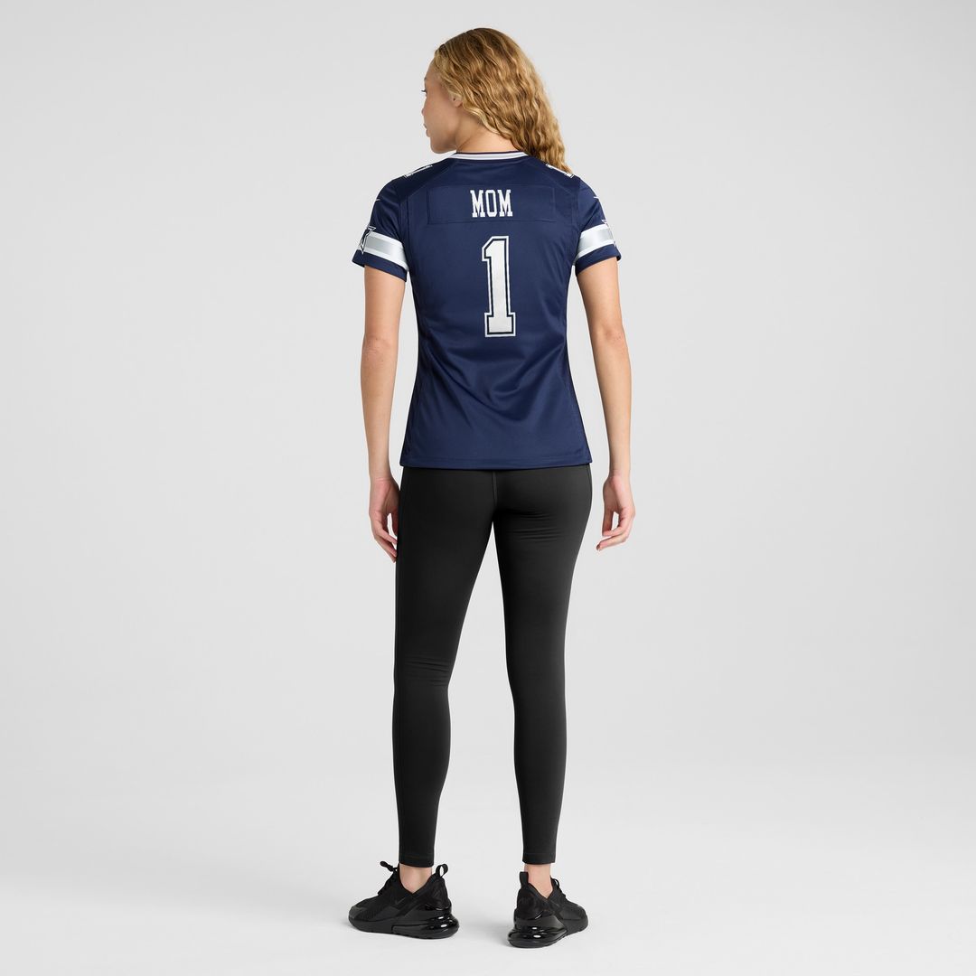 Number 1 Mom Dallas Cowboys Nike Women's Game Official Jersey - Navy