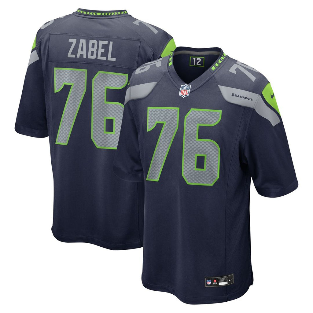 Grey Zabel Seattle Seahawks Nike Team Game Official Jersey - Navy