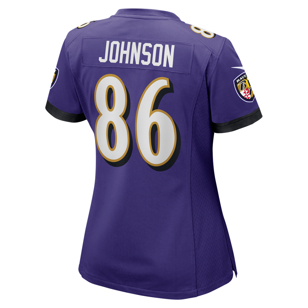 Cornelius Johnson Baltimore Ravens Nike Women's Team Game Official Jersey -  Purple