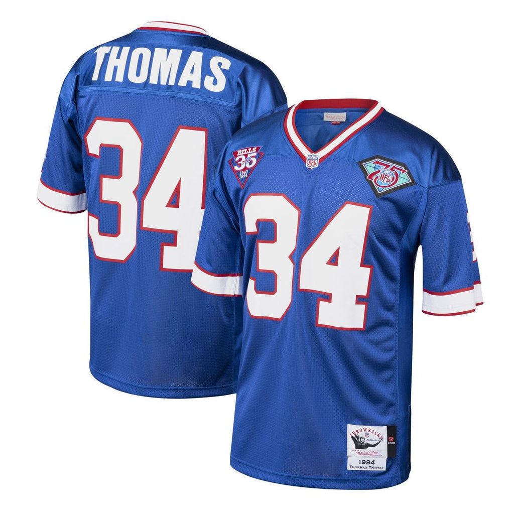 Thurman Thomas Buffalo Bills 1985 Mitchell & Ness Authentic Throwback Retired Player Official Jersey - Royal