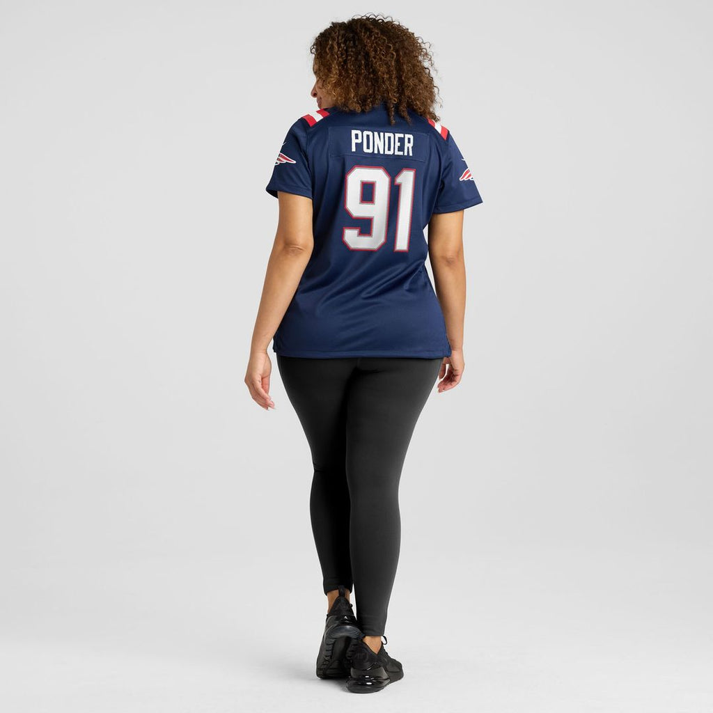 Elijah Ponder New England Patriots Nike Women's Team Game Official Jersey -  Navy