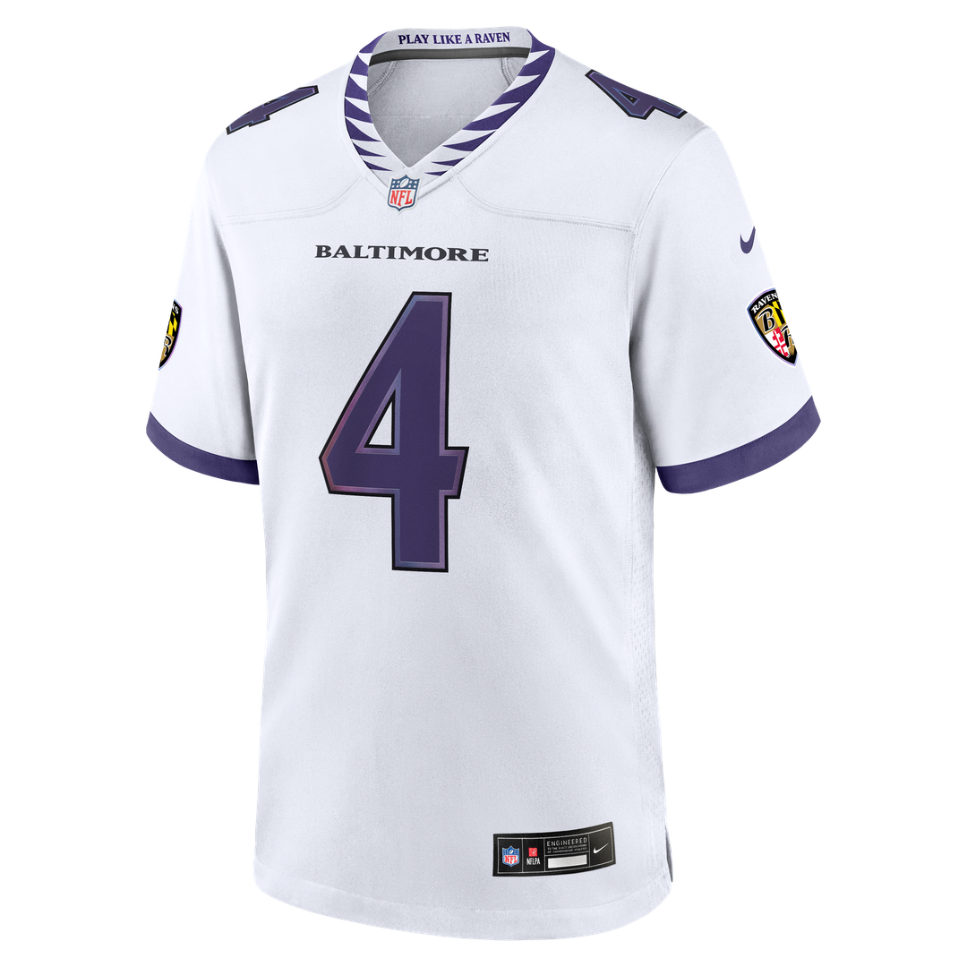 Zay Flowers Baltimore Ravens Nike Alternate Game Official Jersey - Purple
