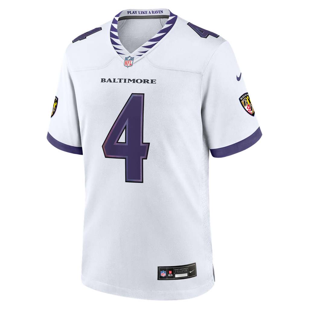Zay Flowers Baltimore Ravens Nike Alternate Game Official Jersey - Black