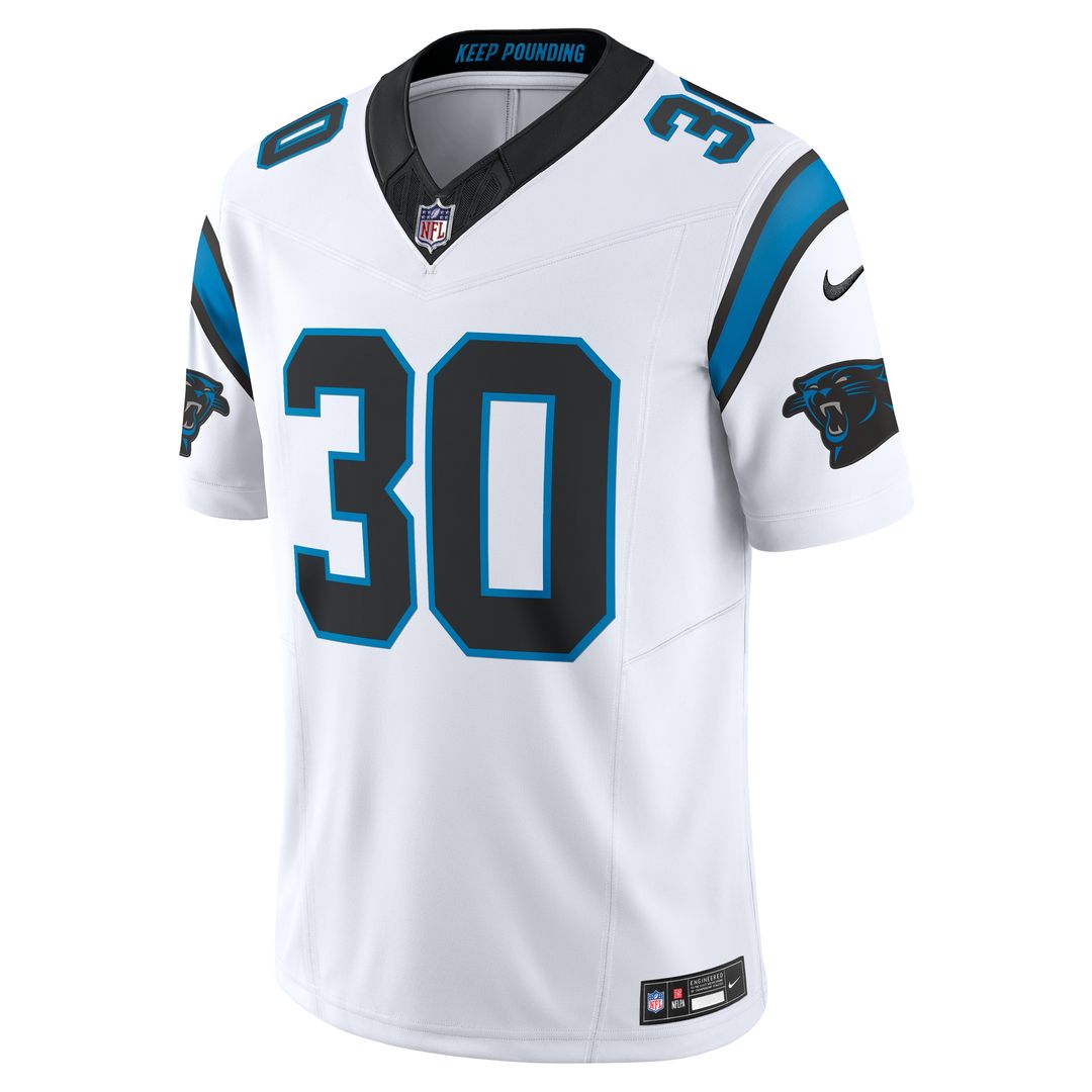 Chuba Hubbard Carolina Panthers Nike  Vapor F.U.S.E. Limited Official Jersey - White