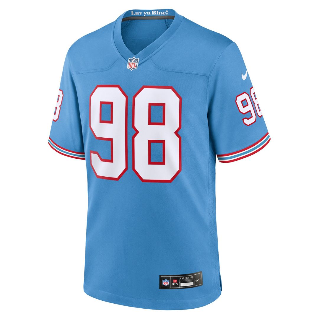 Jeffery Simmons Tennessee Titans Nike Youth Game Official Jersey - Light Blue