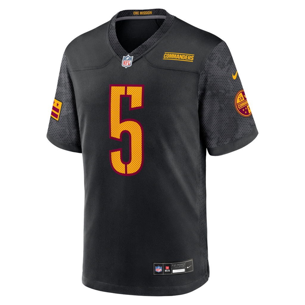 Jayden Daniels Washington Commanders Nike Alternate Game Player Official Jersey - Black