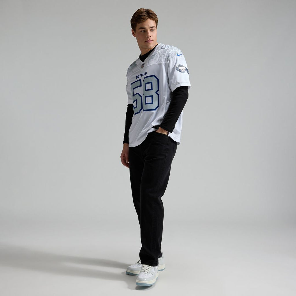 Matt Milano Buffalo Bills Nike 2025 Rivalries Collection Stitched Limited Official Jersey - White