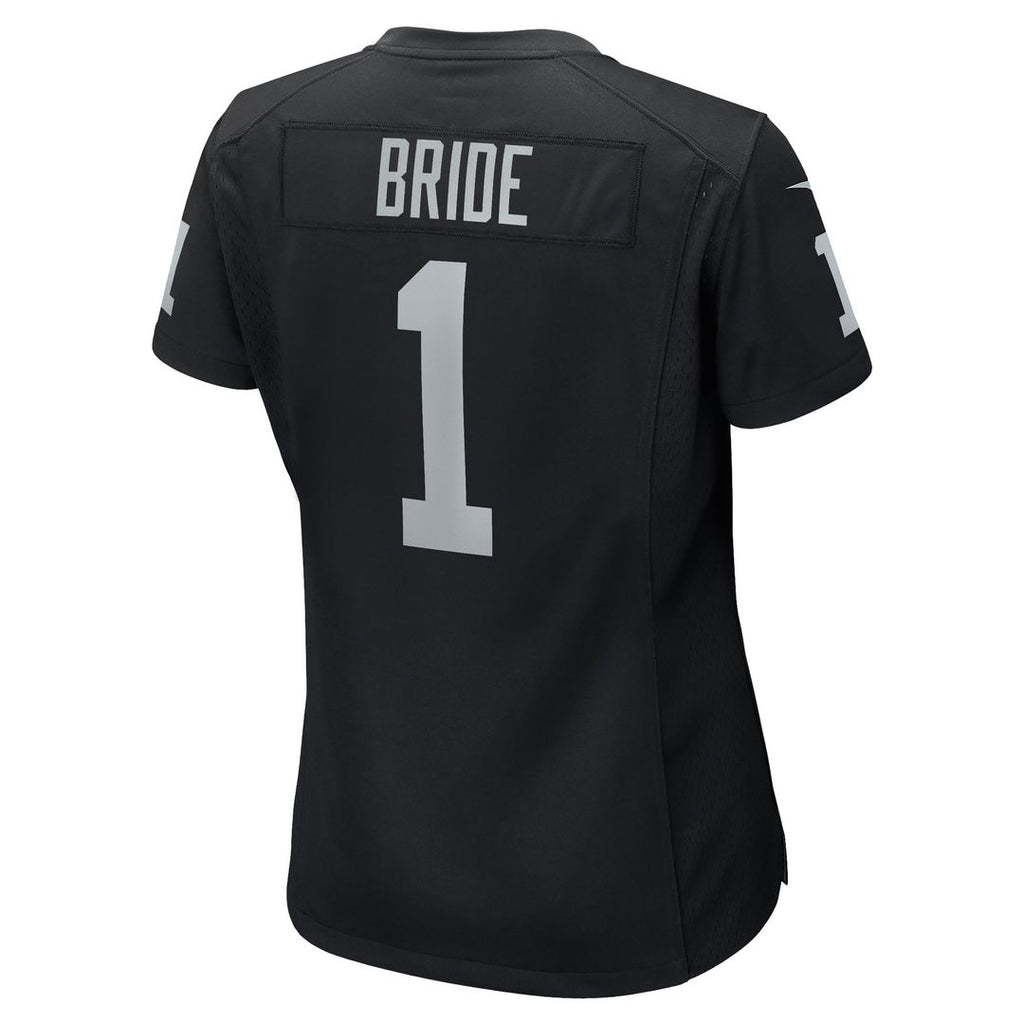Number 1 Bride Las Vegas Raiders Nike Women's Game Official Jersey - Black